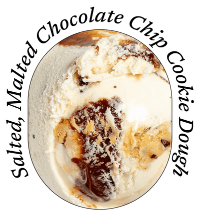 Salted Malted Chocolate Chip Cookie Dough ice cream